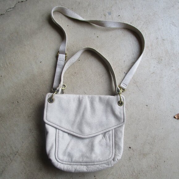 FOSSIL matte off white beige Leather Cowhide shoulder bag - Picture 2 of 8